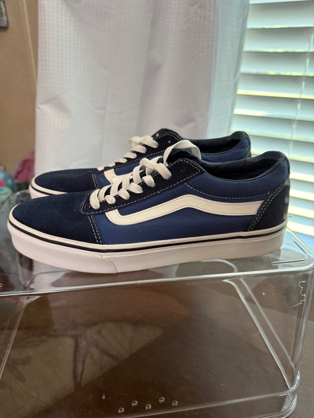 Vans Old Skool Navy and White Low Top Sneakers